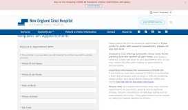
							         Request An Appointment: New England Sinai Hospital | A Steward ...								  
							    