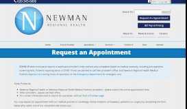
							         Request an Appointment - Newman Regional Health								  
							    