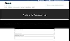 
							         Request An Appointment | OAA								  
							    