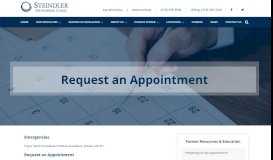 
							         Request an Appointment - Steindler Orthopedic Clinic								  
							    