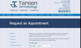 
							         Request an Appointment | Tareen Dermatology | Roseville Minnesota								  
							    