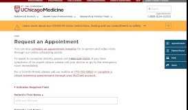 
							         Request an Appointment - UChicago Medicine								  
							    