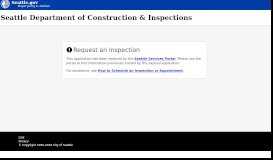 
							         Request an Inspection | seattle.gov								  
							    