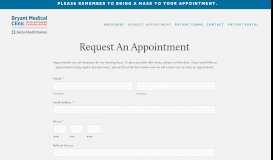
							         Request Appointment — Bryant Medical Clinic With Extended Hours								  
							    
