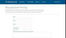 
							         Request Exam Pricing - Radiology Ltd.								  
							    
