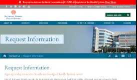
							         Request Information - Southeast Georgia Health System								  
							    