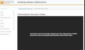 
							         Request Information - UTK Admissions - The University of Tennessee ...								  
							    