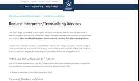 
							         Request Interpreter/Transcribing Services - Lone Star College								  
							    