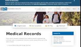 
							         Request Medical Records | Bozeman Health Services								  
							    