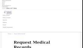 
							         Request Medical Records | Nacogdoches Medical Center								  
							    