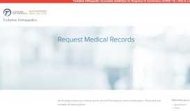 
							         Request Medical Records – Tuckahoe Orthopaedics								  
							    