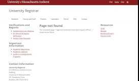 
							         Request Official Transcript | Office of the University ... - UMass Amherst								  
							    