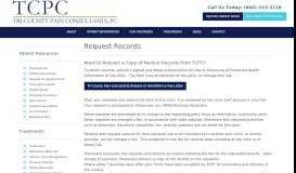
							         Request Records | Tri-County Pain ConsultantsTri-County Pain ...								  
							    
