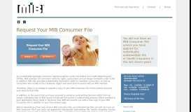 
							         Request Your Consumer File - mib.com								  
							    