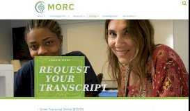 
							         Request Your Transcript | MORC								  
							    