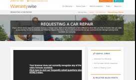 
							         Requesting a Car Repair | Warrantywise Car Warranty								  
							    