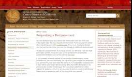 
							         Requesting a Postponement | Central District of California ...								  
							    