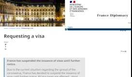 
							         Requesting a visa - France Diplomatie								  
							    
