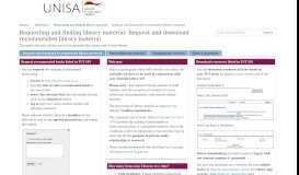 
							         Requesting and finding library material - LibGuides Unisa								  
							    