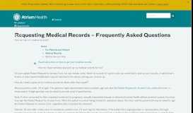 
							         Requesting Medical Records - FAQs | Atrium Health								  
							    