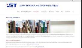 
							         Required Documents – JET Program USA								  
							    