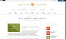 
							         Required Employee Benefits | Tory Burch Foundation								  
							    