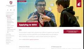 
							         Requirements & Applications | Admissions | Washington State University								  
							    