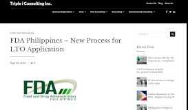 
							         requirements fda philippines, license to operate - Triple i Consulting Inc.								  
							    