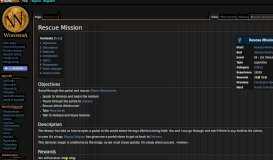 
							         Rescue Mission - Wowpedia - Your wiki guide to the World of Warcraft								  
							    