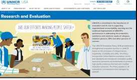 
							         Research and Evaluation - UNHCR								  
							    