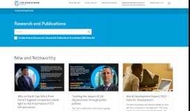 
							         Research and Publications - World Bank Group								  
							    