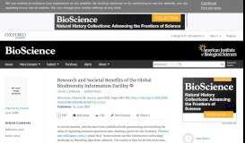 
							         Research and Societal Benefits of the Global Biodiversity Information ...								  
							    