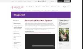 
							         Research at Western Sydney | Western Sydney University								  
							    