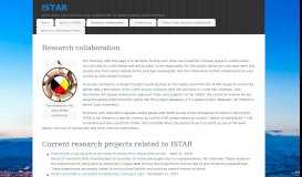 
							         Research collaboration – ISTAR								  
							    