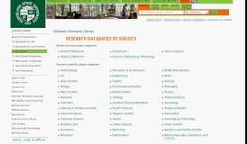
							         Research Databases by Subject - Michael Schwartz Library, CSU								  
							    