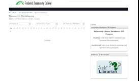 
							         Research Databases - FCC Research Guides - Frederick Community ...								  
							    
