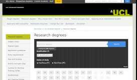 
							         Research degrees | UCL Graduate degrees - UCL - London's Global ...								  
							    