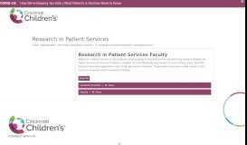 
							         Research Faculty | Research in Patient Services								  
							    