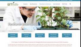 
							         Research Internships - Boyce Thompson Institute								  
							    