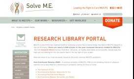 
							         Research Library Portal - Solve ME/CFS Initiative								  
							    