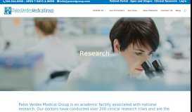 
							         Research | Palos Verdes Medical Group								  
							    
