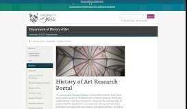 
							         Research Portal - History of Art, The University of York								  
							    