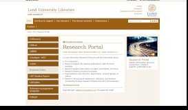 
							         Research Portal | Lund University Libraries								  
							    