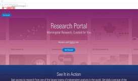 
							         Research Portal | Morningstar								  
							    