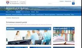 
							         Research portal - University of St Andrews								  
							    