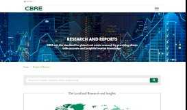 
							         Research & Reports | CBRE								  
							    