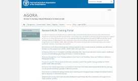 
							         Research4Life Training Portal | AGORA | Food and Agriculture ...								  
							    