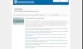 
							         Research4Life Training Portal | AGORA | Organización de las ... - FAO								  
							    