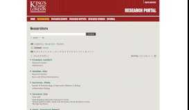
							         Researchers - King's Research Portal - King's College London								  
							    