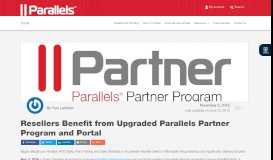 
							         Resellers Benefit from Upgraded Parallels Partner Program and Portal ...								  
							    